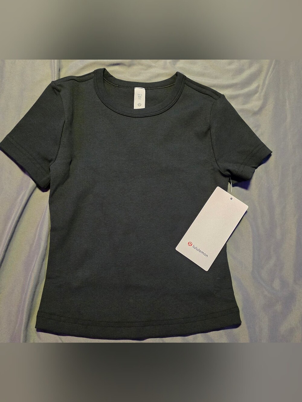 Lululemon Little Tee *Cotton Rib Size XXS Black New